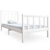 vidaXL Bedframe massief hout wit 90x190 cm