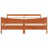 vidaXL Bedframe met hoofdbord massief grenenhout wasbruin 200x200 cm