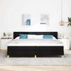vidaXL Boxspringbed met matras Zwart 200 x 200 cm Polyester