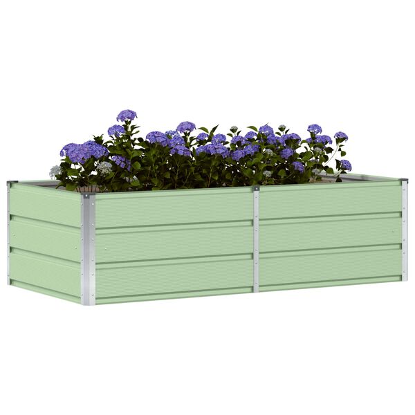 vidaXL Plantenbak Groen 160 x 80 x 45 cm Staal