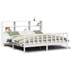 vidaXL Bed met boekenkast zonder matras grenenhout wit 180x200 cm