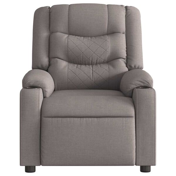 vidaXL Fauteuil verstelbaar stof taupe