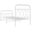 vidaXL Bedframe met hoofd- en voeteneinde metaal wit 80x200 cm
