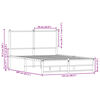 vidaXL Bedframe zonder matras metaal sonoma eikenkleurig 120x200 cm