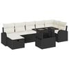vidaXL Tuin Sofa Set 8 st Zwart poly rattan