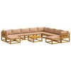 vidaXL Bankstel 11 st Naturel Massief Acaciahout