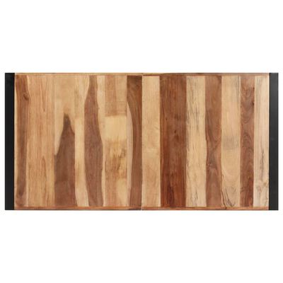 vidaXL Eettafel 140x70x75 cm massief hout met sheesham afwerking
