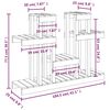 vidaXL Plantenstandaard grijs 104,5x25x77,5 cm massief grenenhout