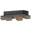 vidaXL Tuinbankenset 8 st Grijs Poly riet