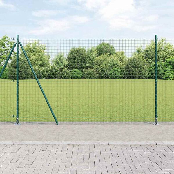 vidaXL Afrasteringspaal Groen 50 x 1,4 m (25 x 25 mm gaas)