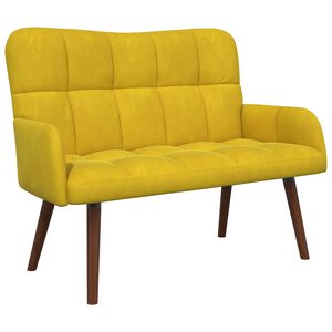 vidaXL 2-Zits Sofa Geel 115 x 61 x 87 cm Fluweel (V)