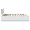 vidaXL Bedframe met LED-striplichten Wit 200 x 200 cm Bewerkt hout
