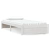vidaXL Bedframe massief hout wit 90x200 cm
