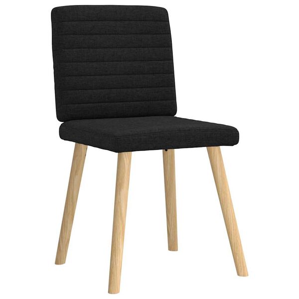 vidaXL Eetkamerstoelen 6 st stof zwart