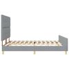 vidaXL Bedframe met hoofdeinde Lichtgrijs 180 x 200 cm Stof