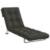vidaXL Ligstoel Kussen VIANEN 100% Polyester Antraciet 200 x 60 x 8 cm