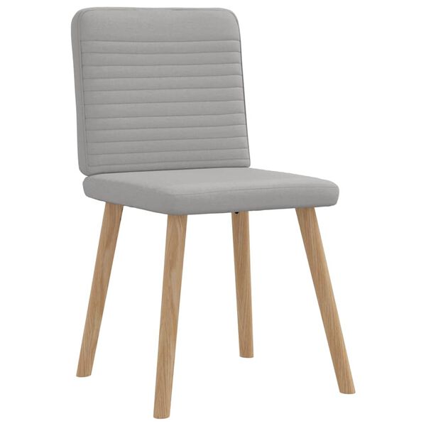 vidaXL Eetkamerstoelen 4 st stof wolk grijs