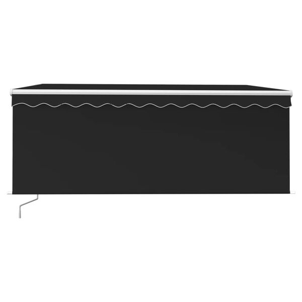 vidaXL Luifel handmatig uittrekbaar met rolgordijn 3x2,5 m antraciet