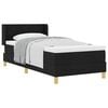 vidaXL Boxspringbed met hoofdeinde Zwart 200 x 100 cm Stof