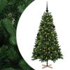 vidaXL Kunstkerstboom met kerstbal 120 cm 150 LED's Warmwit PVC Groen