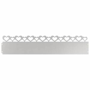 vidaXL Gazonranden 10 st 103 x 0,05 x 22 cm Roestvrij staal zilver