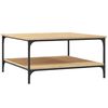 vidaXL Salontafel 80x80x40 cm bewerkt hout sonoma eikenkleurig