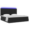 vidaXL Opbergbed met LED met matras met LED Zwart 200 x 200 cm Fluweel