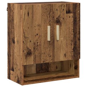 vidaXL Wandkast Wandgemonteerd Oudhout 60 x 31 x 70 cm Bewerkt hout