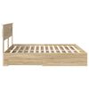 vidaXL Bedframe met hoofdeinde Sonoma Eiken 200 x 200 cm Bewerkt hout