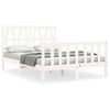 vidaXL Bedframe zonder matras massief grenenhout wit 140x190 cm