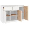 vidaXL Dressoir 110x34x75 cm massief grenenhout wit