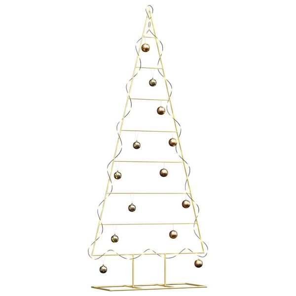 vidaXL Metalen kerstboom met standaard Goud 180 cm Poedergecoat staal