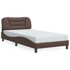 vidaXL Bedframe zonder matras "Hvar" kunstleer bruin 100x200 cm