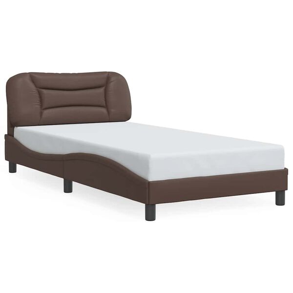 vidaXL Bedframe zonder matras "Hvar" kunstleer bruin 100x200 cm