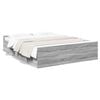 vidaXL Bedframe met lades bewerkt hout grijs sonoma eiken 160x200 cm