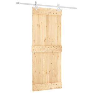 vidaXL Schuifdeur 85 x 210 cm Massief Grenenhout (Niet-Behandeld)