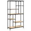 vidaXL Boekenrek 99x35,5x176 cm bewerkt hout en staal sonoma eiken
