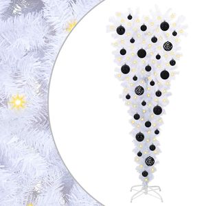 vidaXL Kunstkerstboom met 150 LED Wit 120 cm PVC en Staal