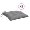 vidaXL Stoelkussens 2 st 50x50x7 cm oxford stof grijs