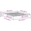 vidaXL Bedframe Wit 160 x 210 cm Massief grenenhout