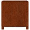 vidaXL Plantenbak met poten roestig 40x40x40 cm cortenstaal