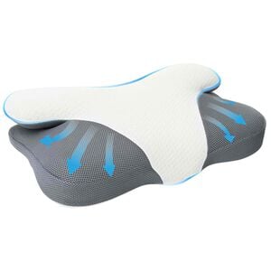 vidaXL Nek kussen Wit Traagschuim 57 x 36 x 13 cm