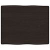 vidaXL Tafelblad natuurlijke rand 60x50x(2-6) cm eikenhout donkerbruin