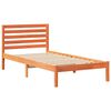 vidaXL Bedframe met hoofdeinde Wasbruin 80 x 200 cm Massief grenenhout