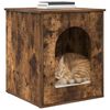 vidaXL Kattenhuis Gerookt eiken 53 x 52 x 62 cm Bewerkt hout
