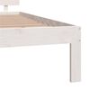 vidaXL Bedframe massief grenenhout wit 140x200 cm