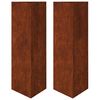 vidaXL Plantenbakken 2 st Driehoekig 30x26x75 cm weervast staal