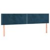 vidaXL Boxspring met matras fluweel donkerblauw 200x200 cm