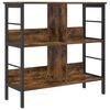vidaXL Boekenkast 4-laags 82 x 32 x 79 cm Bewerkt hout Gerookt eiken