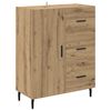 vidaXL Hoge kast met lade 2 pcs Artisan Eiken Bewerkt hout